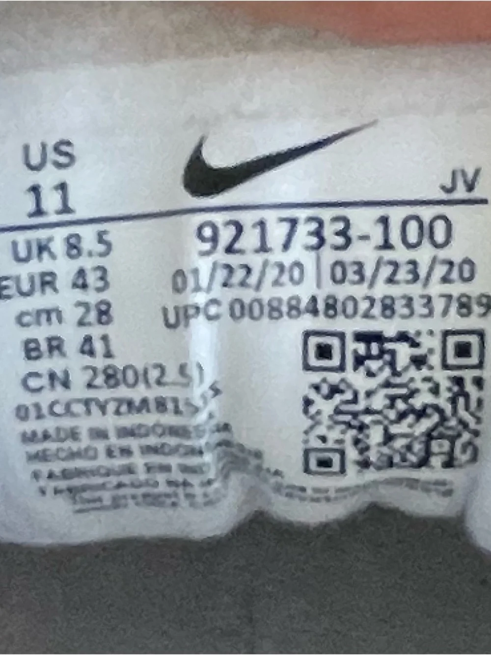 Nike men size